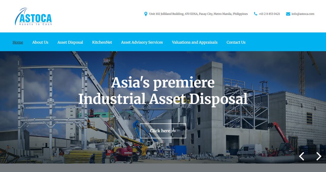 Screenshot of the Astoca, Inc. website